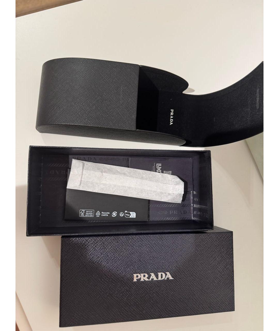 PRADA Коричневые пластиковые солнцезащитные очки, фото 4