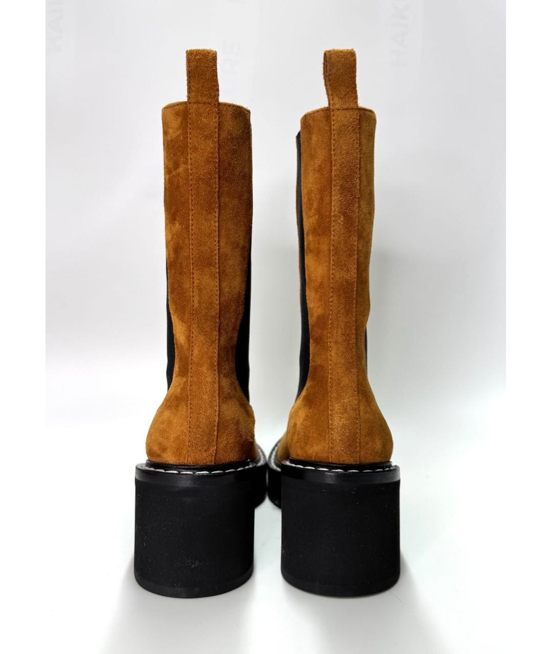 KHAITE Оранжевое замшевые полусапоги, фото 4