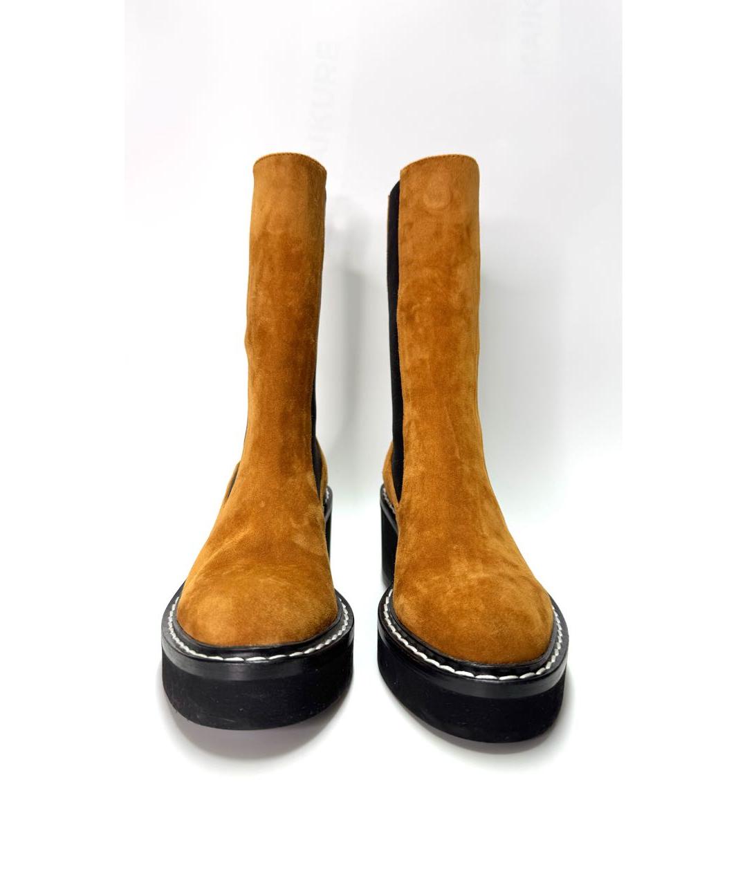 KHAITE Оранжевое замшевые полусапоги, фото 2