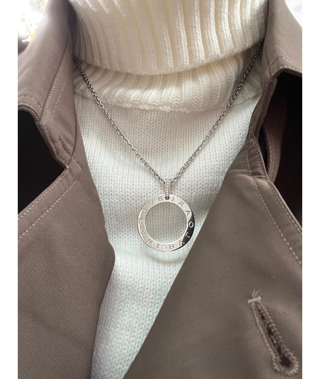 BVLGARI Серебряное колье из белого золота, фото 3