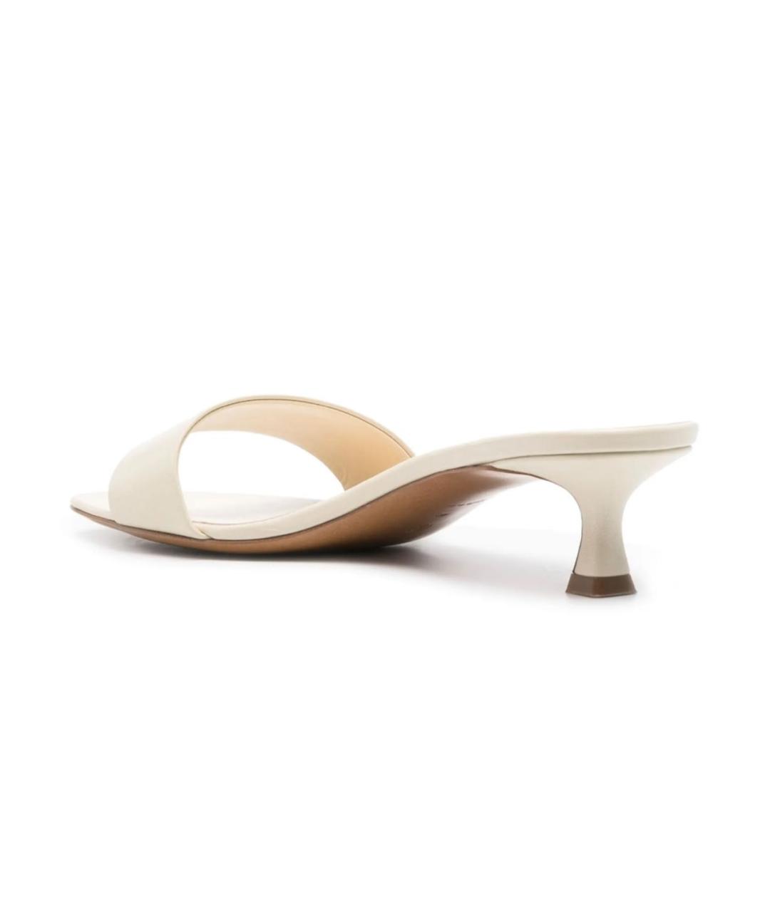 THE ROW Белые кожаные мюли, фото 4