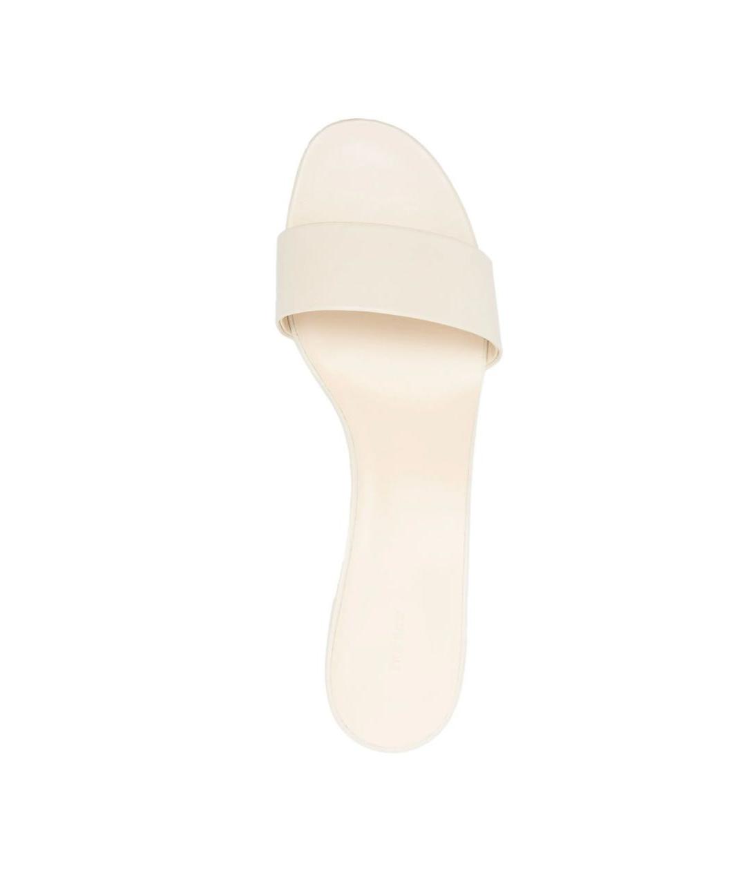 THE ROW Белые кожаные мюли, фото 3