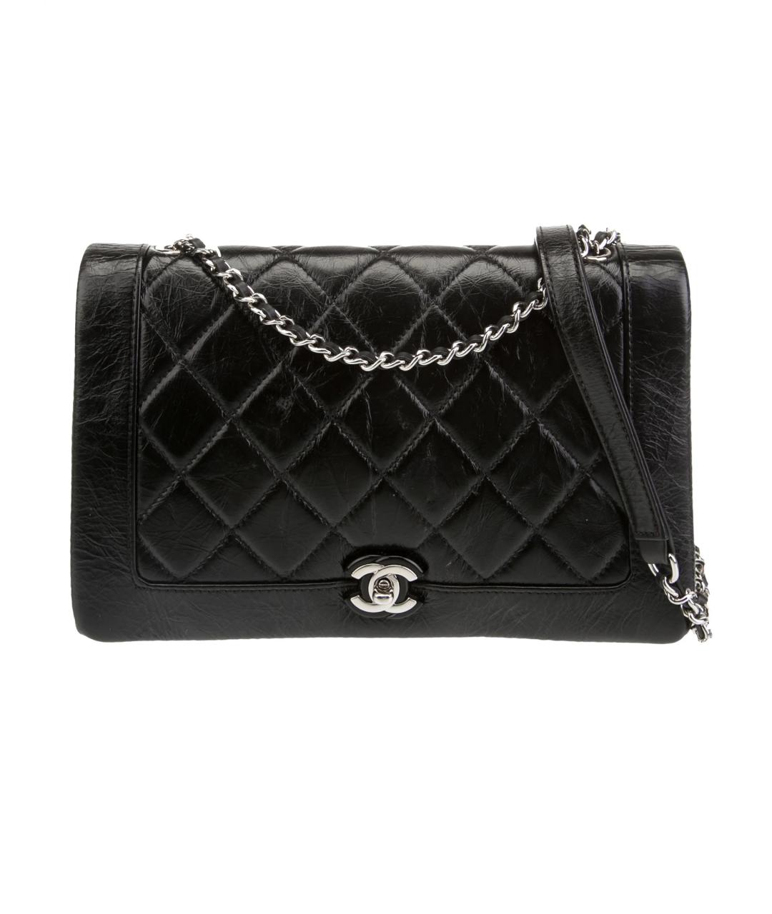CHANEL Черная кожаная сумка через плечо, фото 1