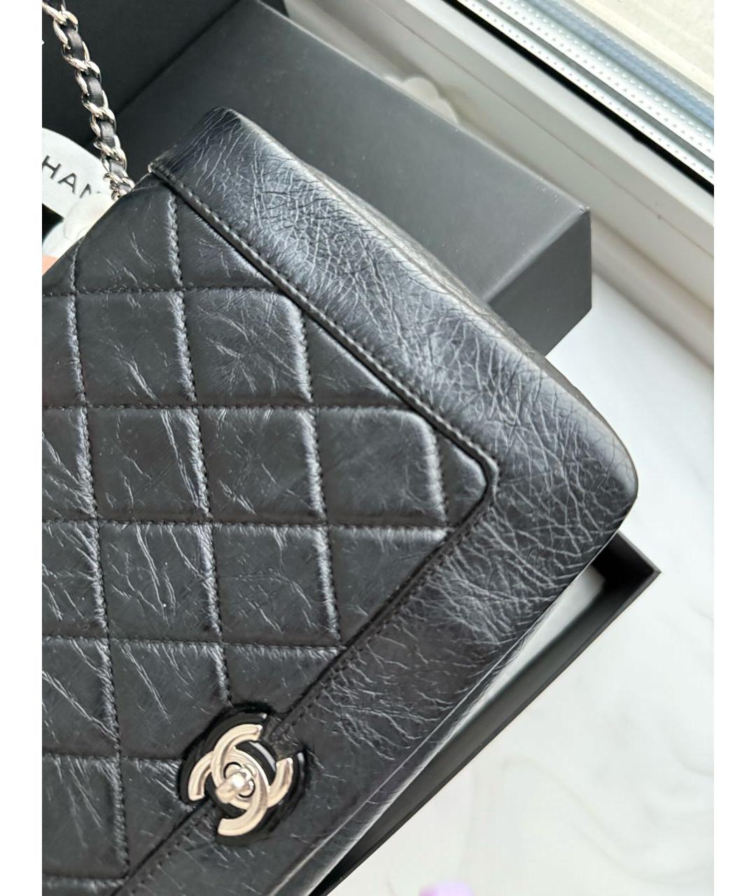 CHANEL Черная кожаная сумка через плечо, фото 4