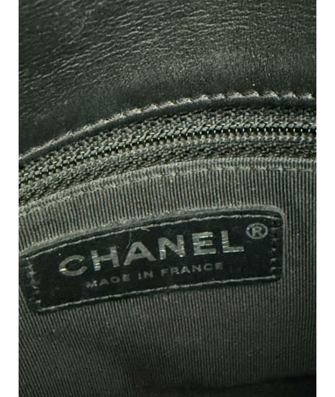 CHANEL Черная кожаная сумка через плечо, фото 3