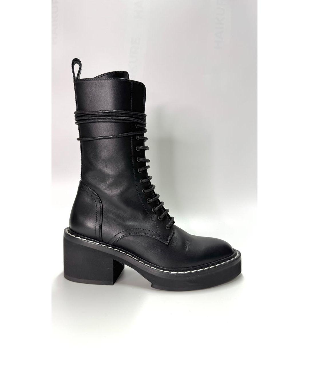 KHAITE Черные кожаные ботинки, фото 5
