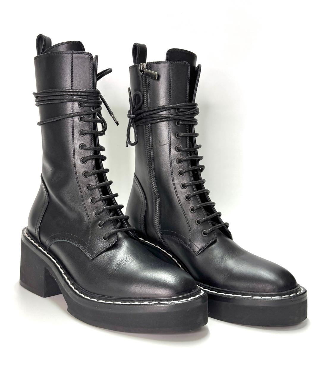 KHAITE Черные кожаные ботинки, фото 3