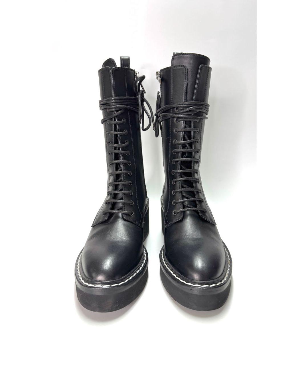 KHAITE Черные кожаные ботинки, фото 2