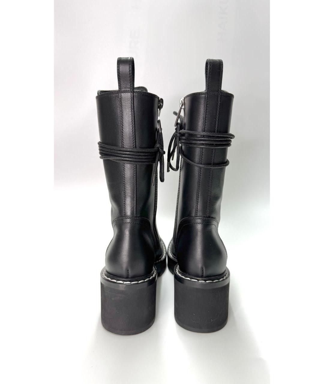 KHAITE Черные кожаные ботинки, фото 4