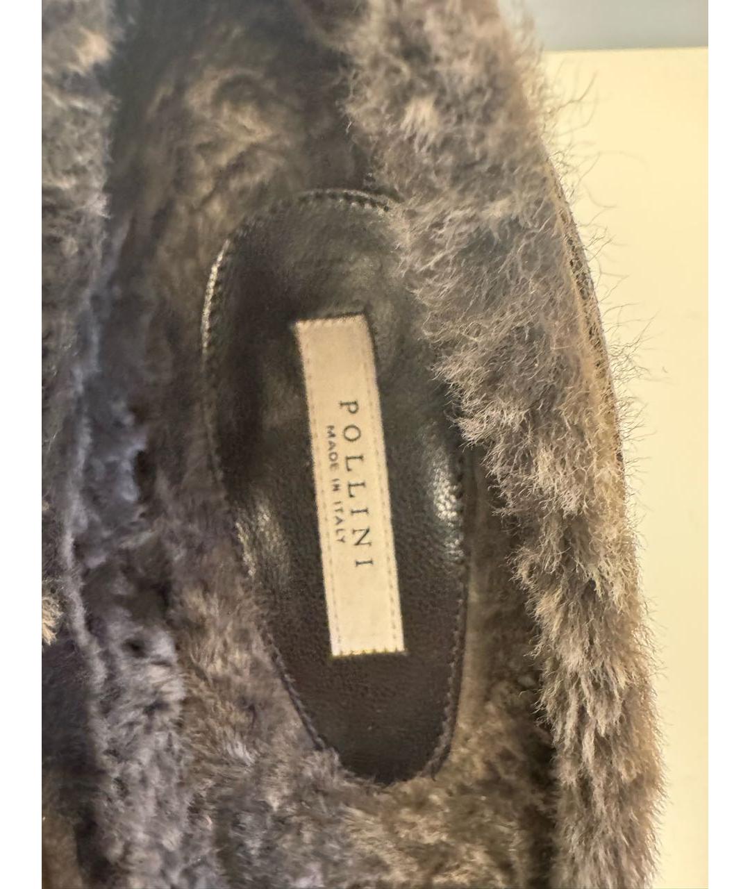 POLLINI Коричневые замшевые туфли, фото 4