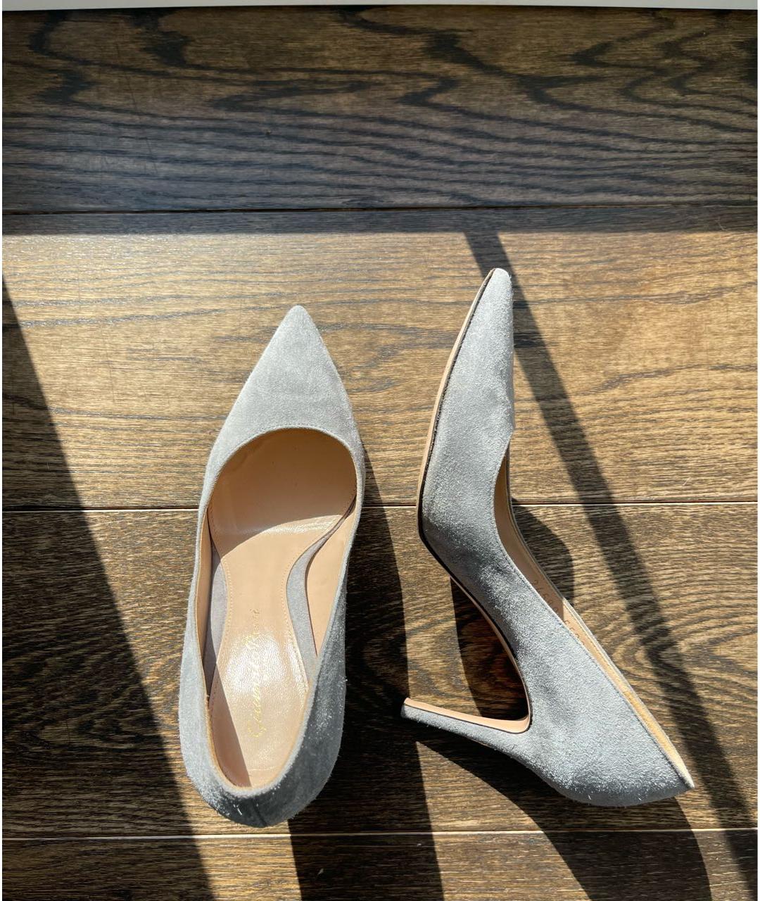 GIANVITO ROSSI Серые замшевые туфли, фото 4