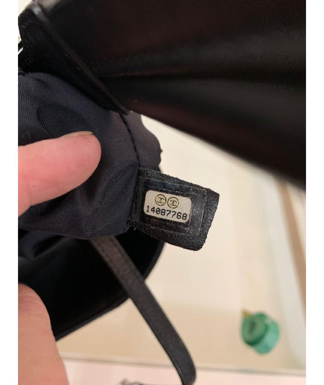 CHANEL Черная кожаная сумка тоут, фото 8