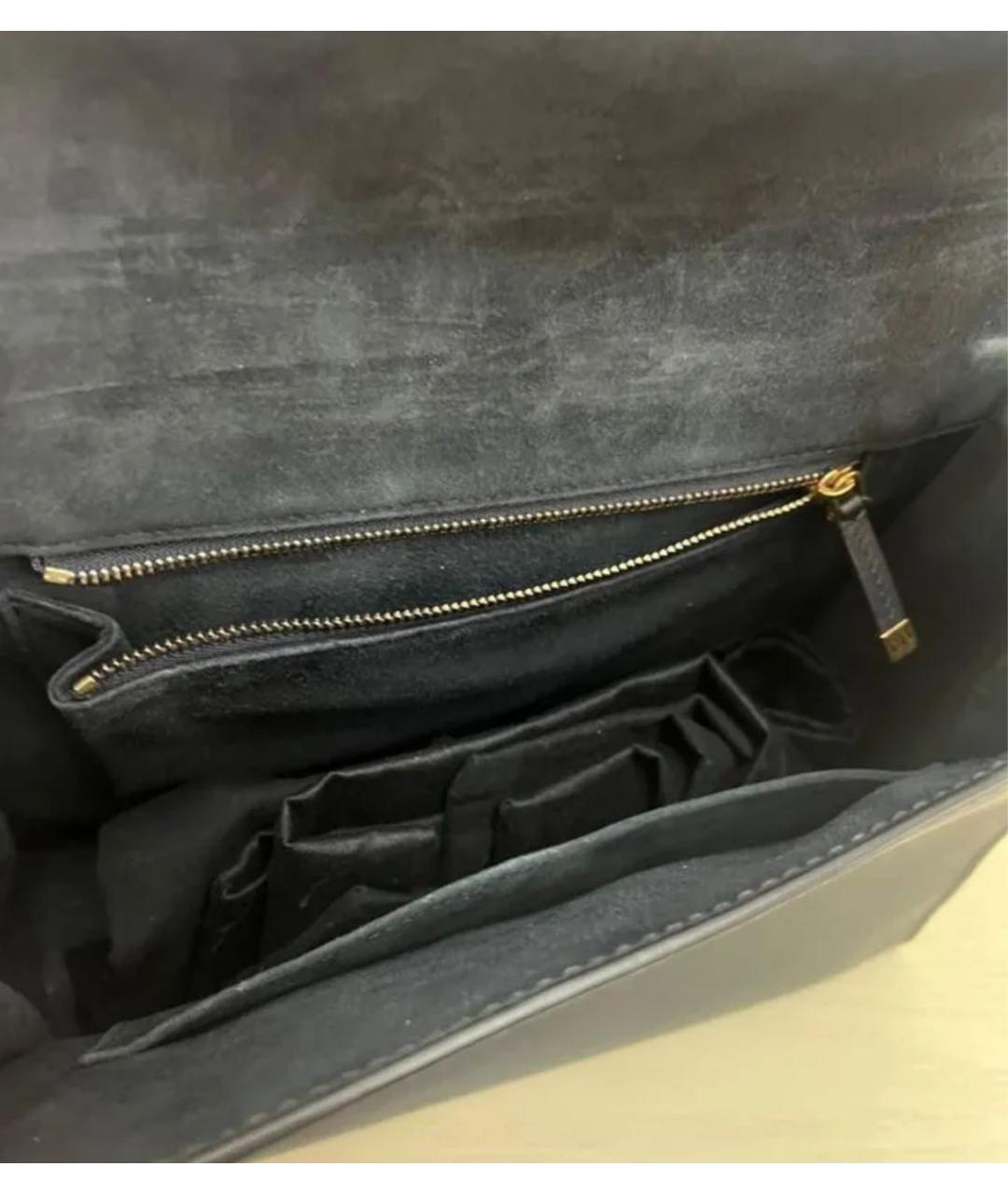 CHRISTIAN DIOR Черная кожаная сумка через плечо, фото 4