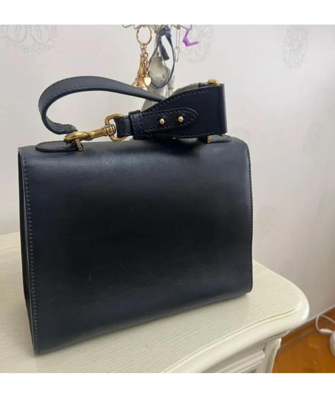 CHRISTIAN DIOR Черная кожаная сумка через плечо, фото 2