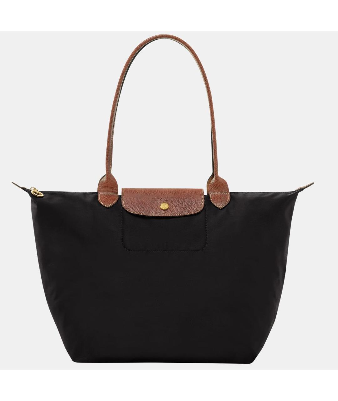 LONGCHAMP Черная тканевая сумка тоут, фото 8