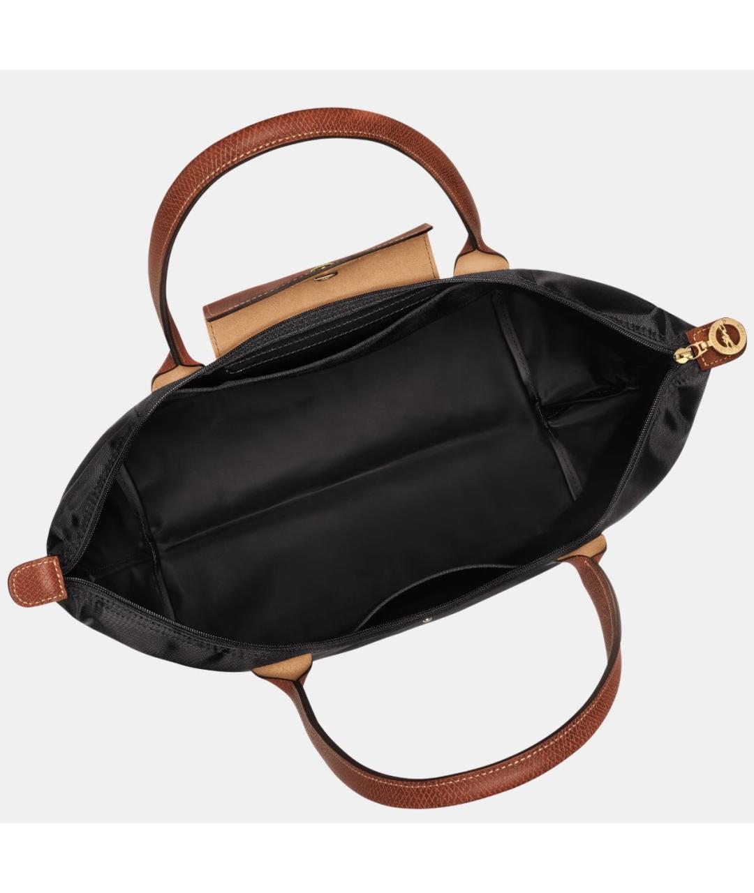 LONGCHAMP Черная тканевая сумка тоут, фото 4