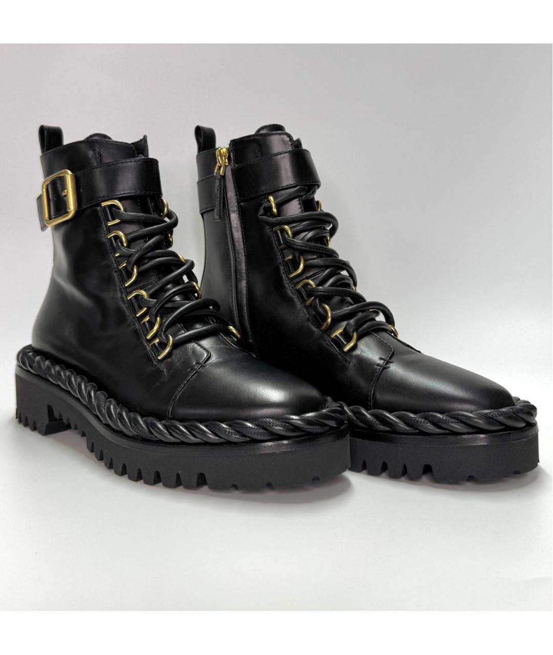 VALENTINO Черные кожаные ботинки, фото 3