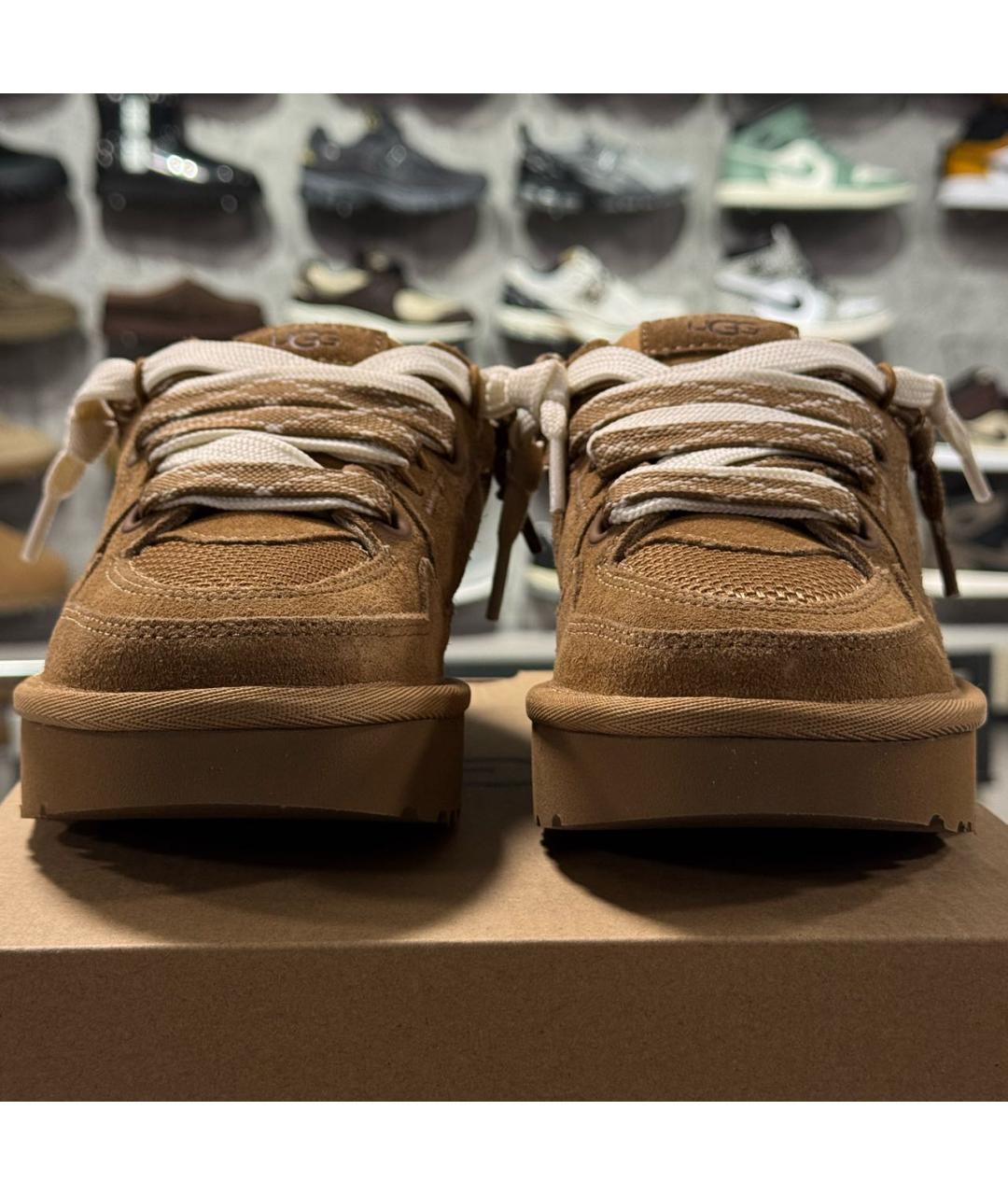 UGG AUSTRALIA Коричневые замшевые кеды, фото 4