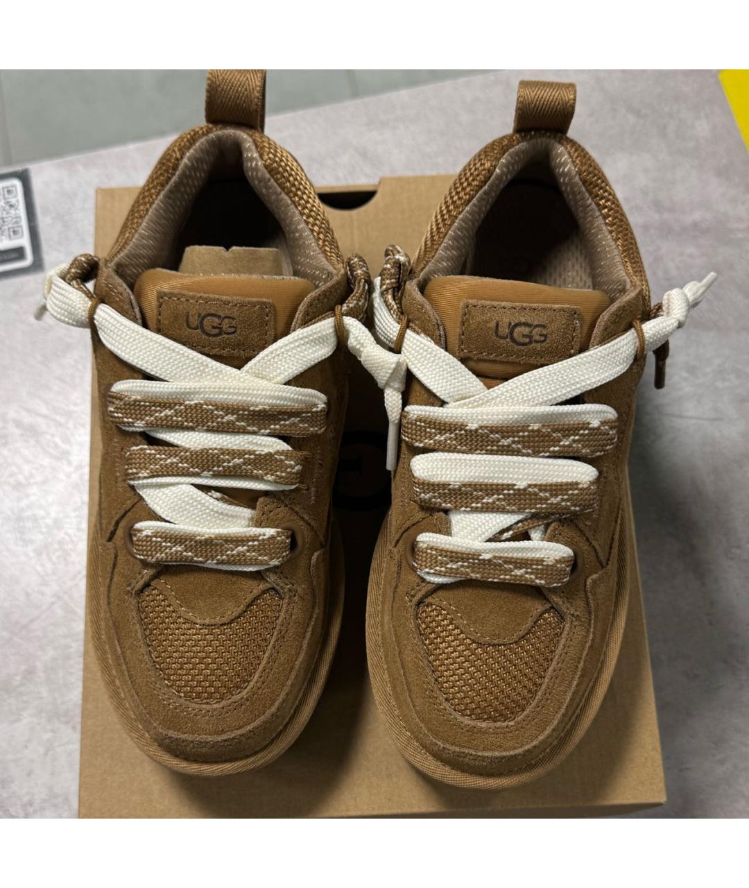 UGG AUSTRALIA Коричневые замшевые кеды, фото 3