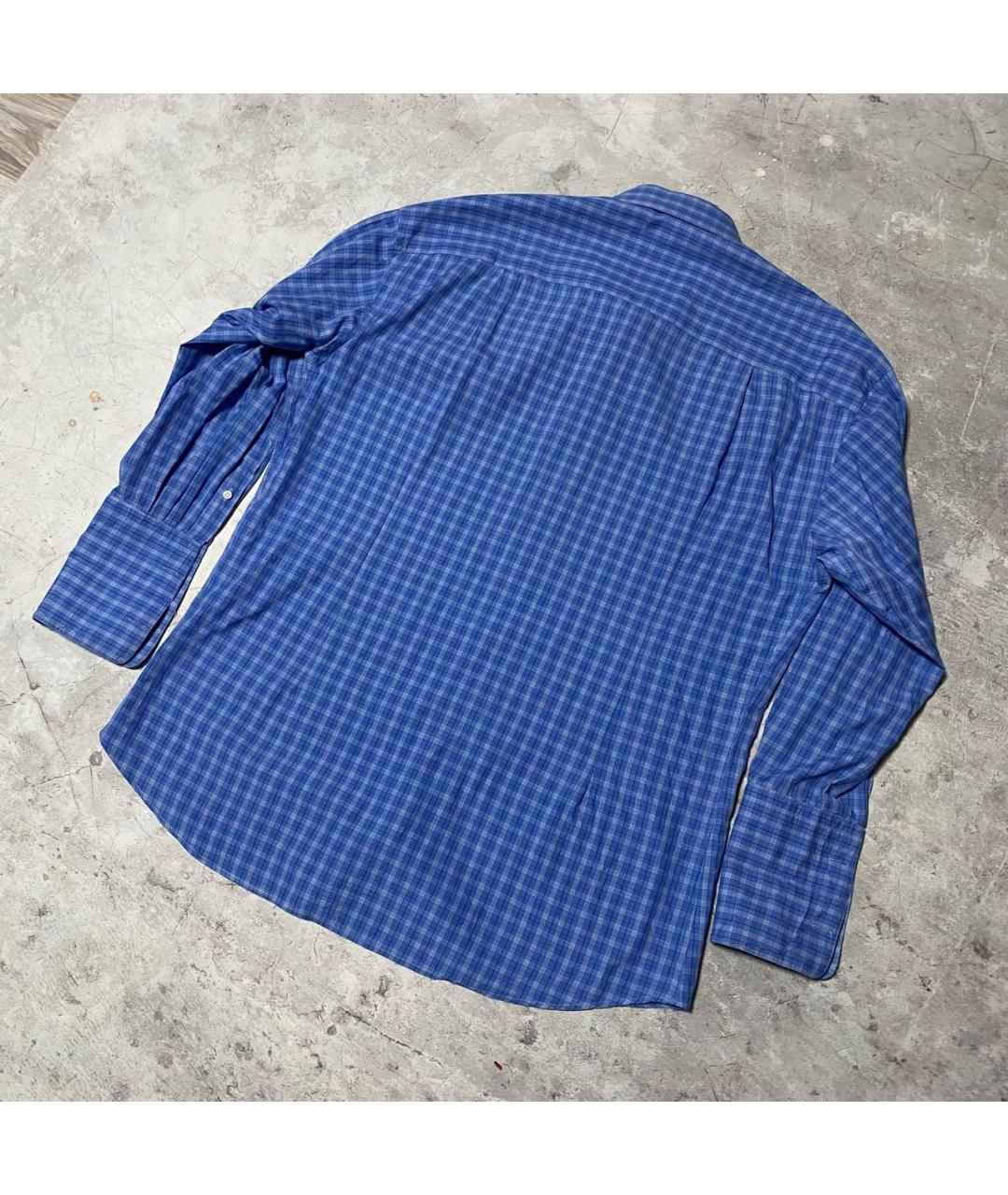 ERMENEGILDO ZEGNA XXX Голубая хлопковая классическая рубашка, фото 2