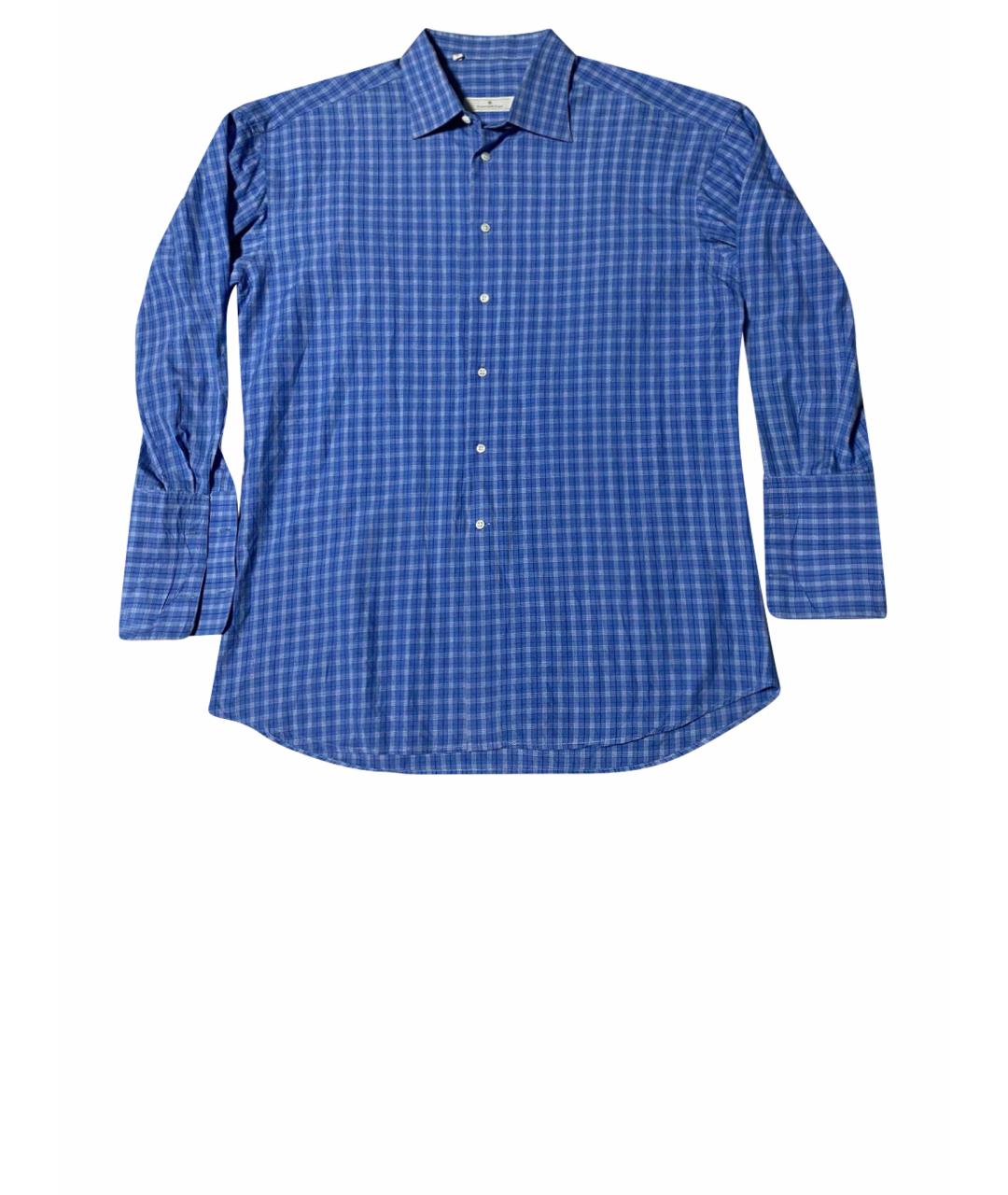 ERMENEGILDO ZEGNA XXX Голубая хлопковая классическая рубашка, фото 1