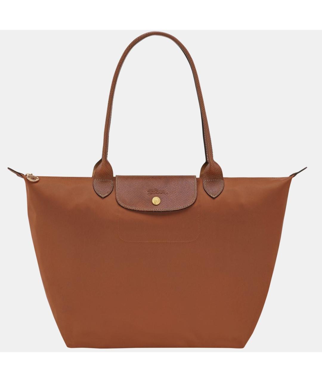 LONGCHAMP Коричневая тканевая сумка тоут, фото 5