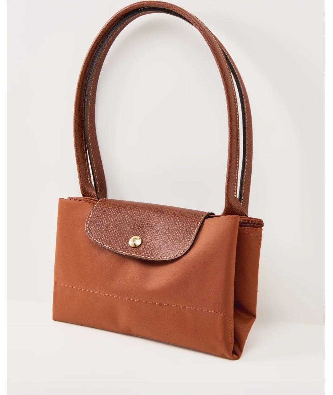 LONGCHAMP Коричневая тканевая сумка тоут, фото 7