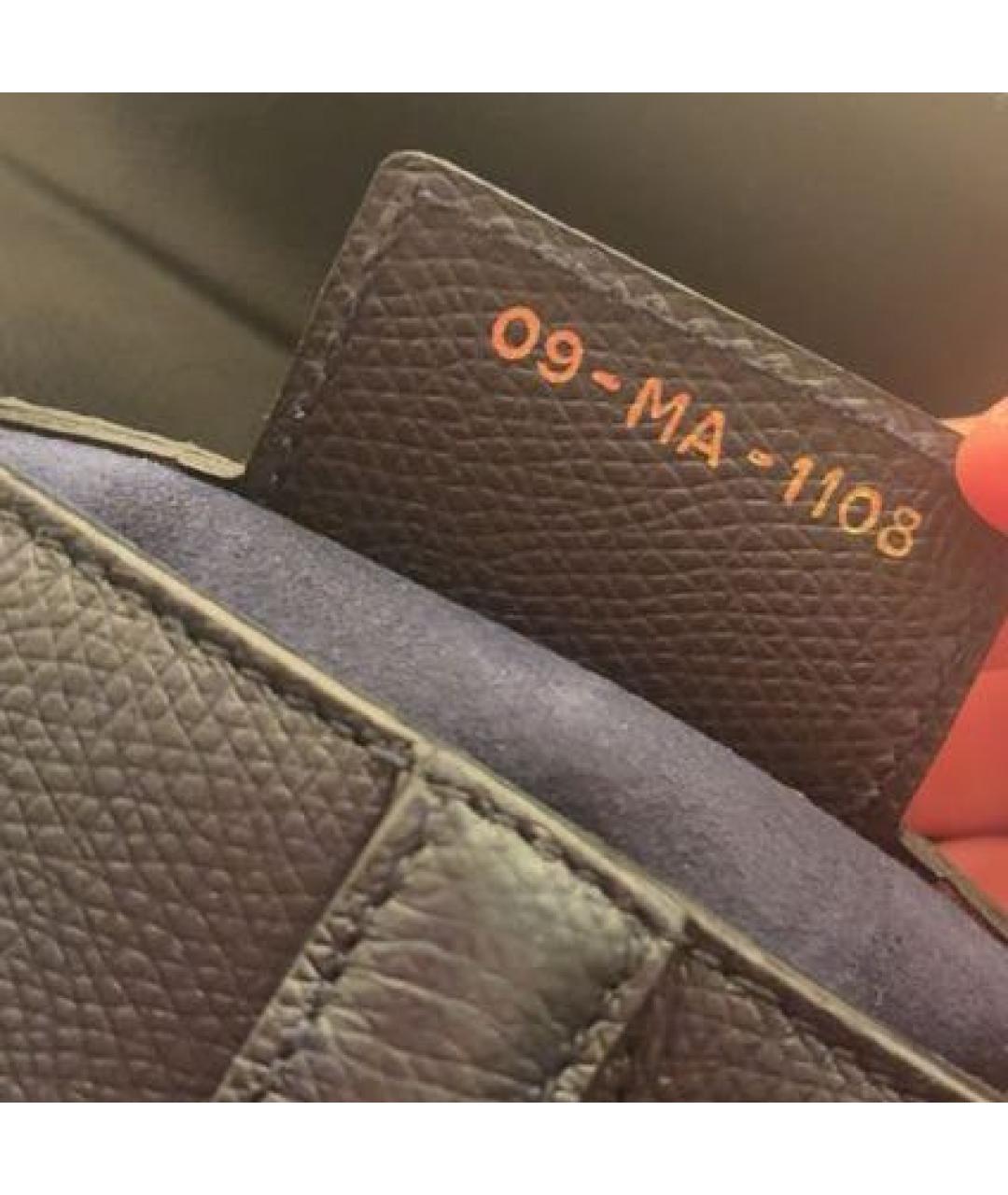 CHRISTIAN DIOR Синяя кожаная сумка с короткими ручками, фото 3