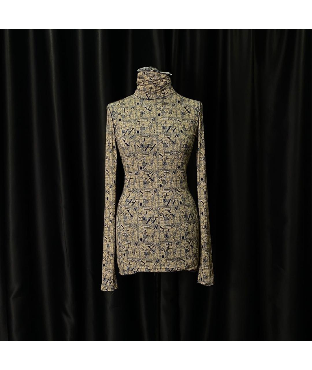 JEAN PAUL GAULTIER Бежевая полиамидовая водолазка, фото 9