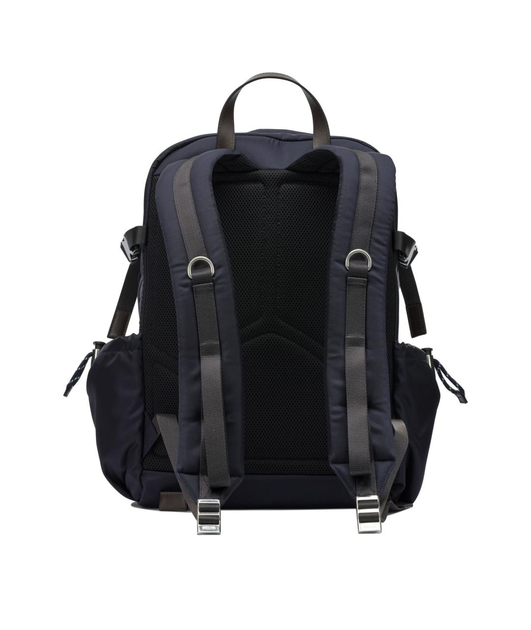 PRADA Темно-синий синтетический рюкзак, фото 3