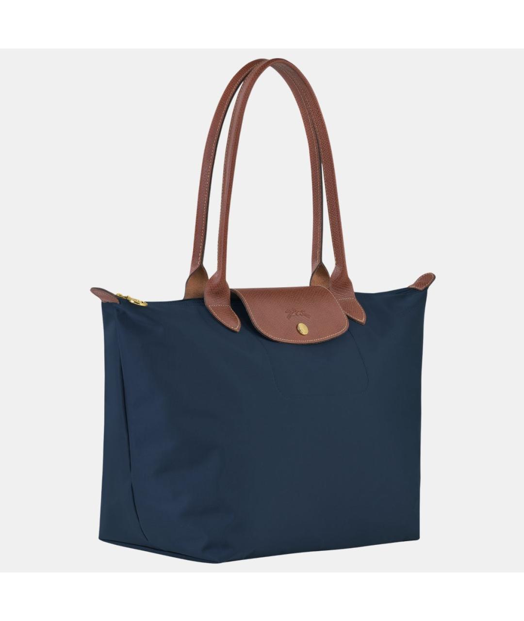 LONGCHAMP Темно-синяя тканевая сумка тоут, фото 2