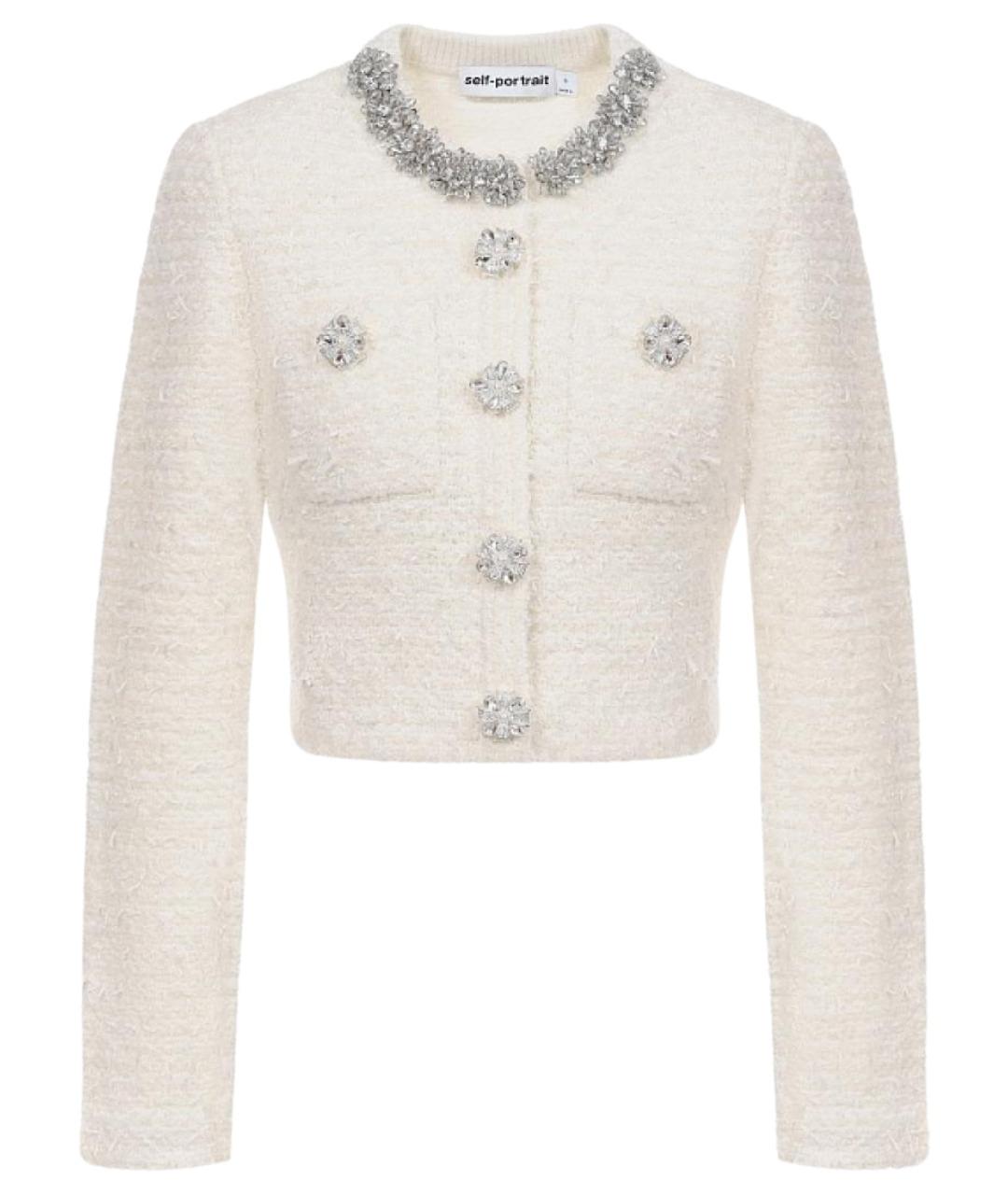 SELF-PORTRAIT Бежевый хлопковый кардиган, фото 1