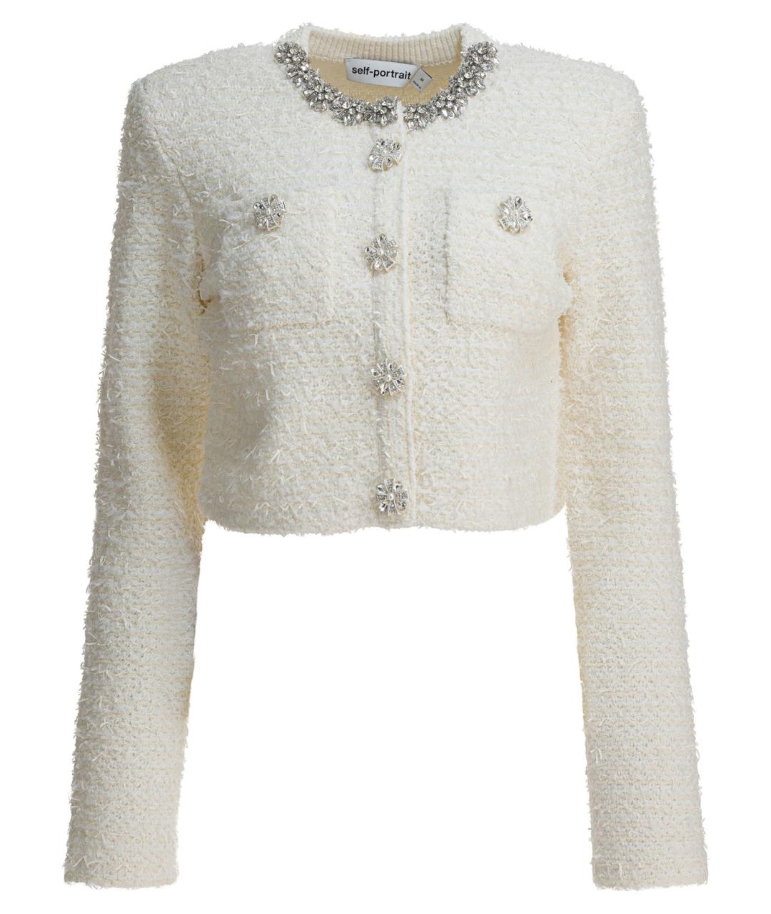 SELF-PORTRAIT Бежевый хлопковый кардиган, фото 2