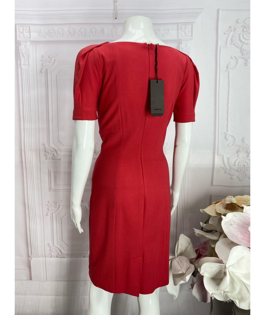 JO NO FUI Красное вискозное платье, фото 8