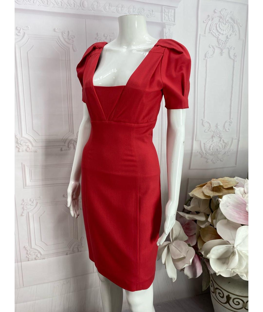 JO NO FUI Красное вискозное платье, фото 6