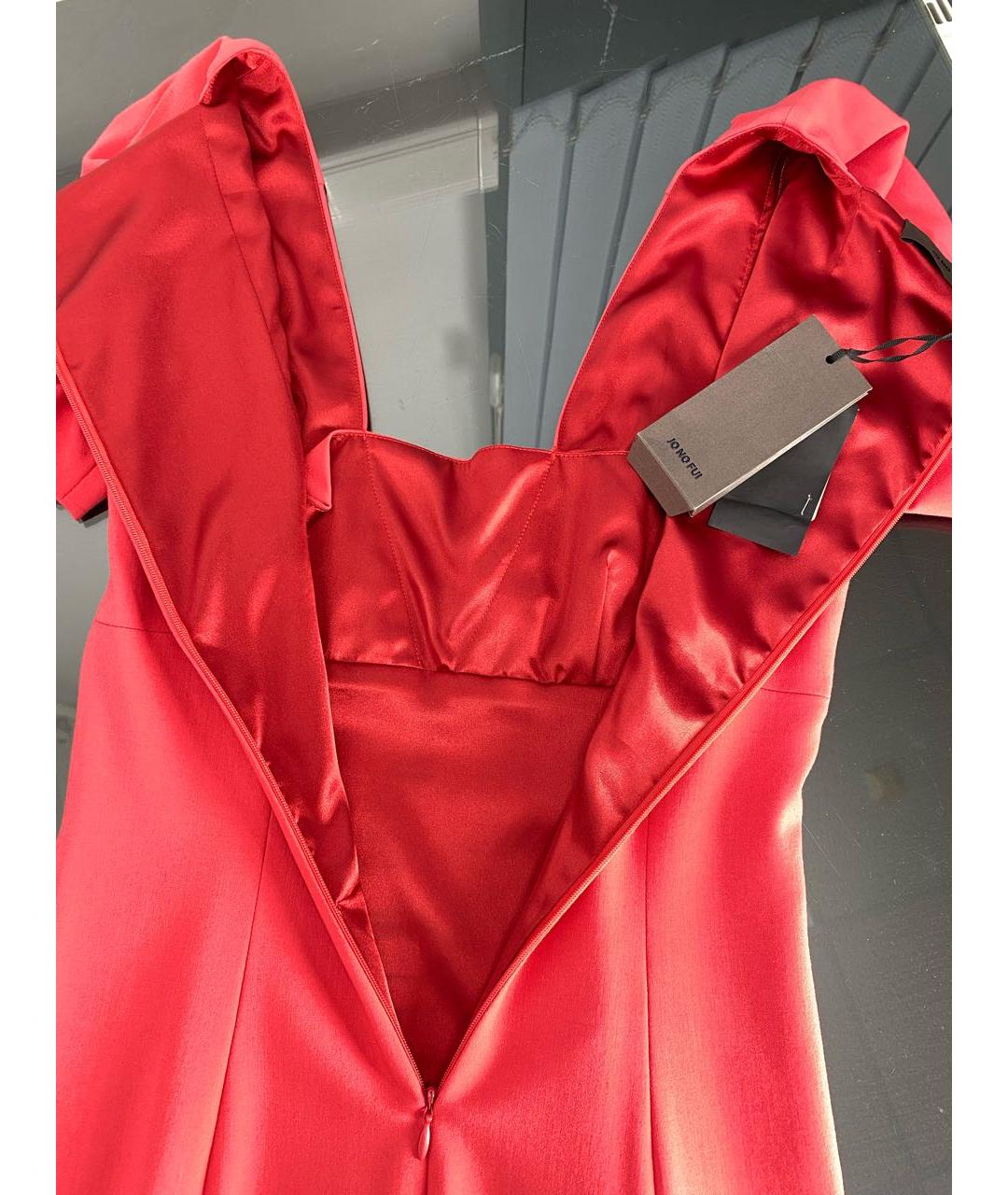 JO NO FUI Красное вискозное платье, фото 3