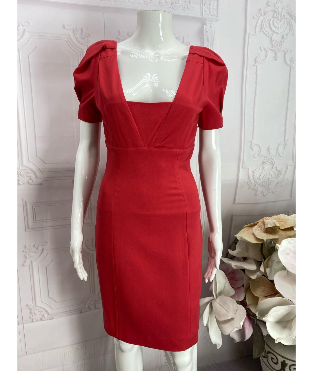 JO NO FUI Красное вискозное платье, фото 5