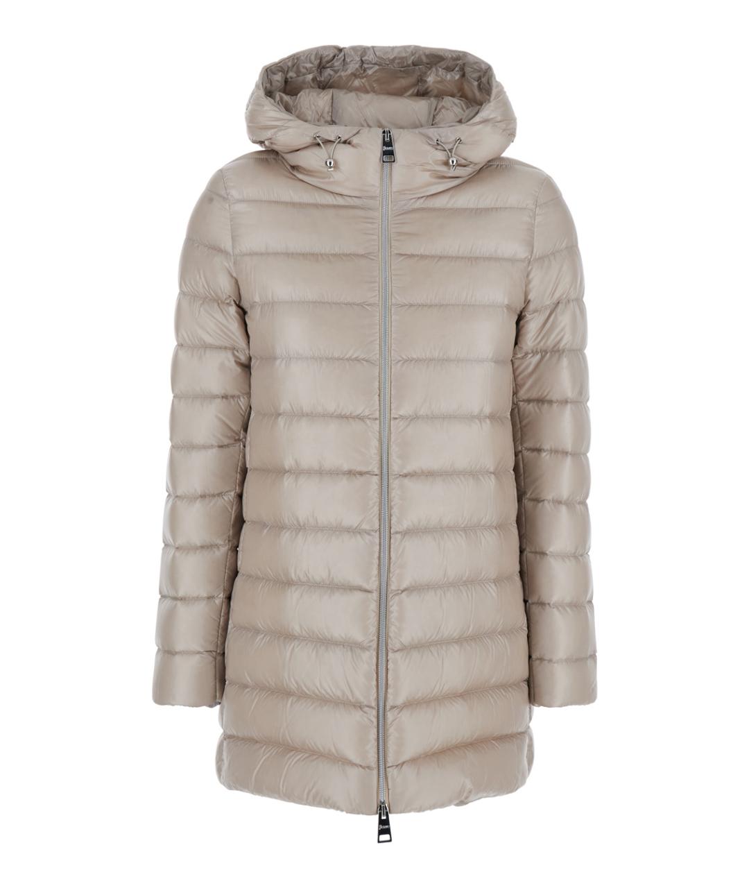 HERNO Бежевый полиамидовый пуховик, фото 1
