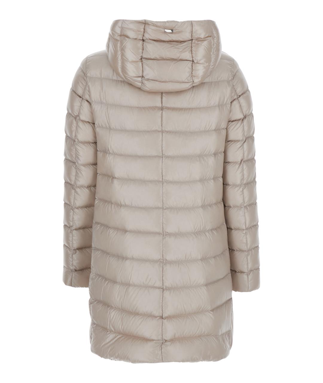 HERNO Бежевый полиамидовый пуховик, фото 2