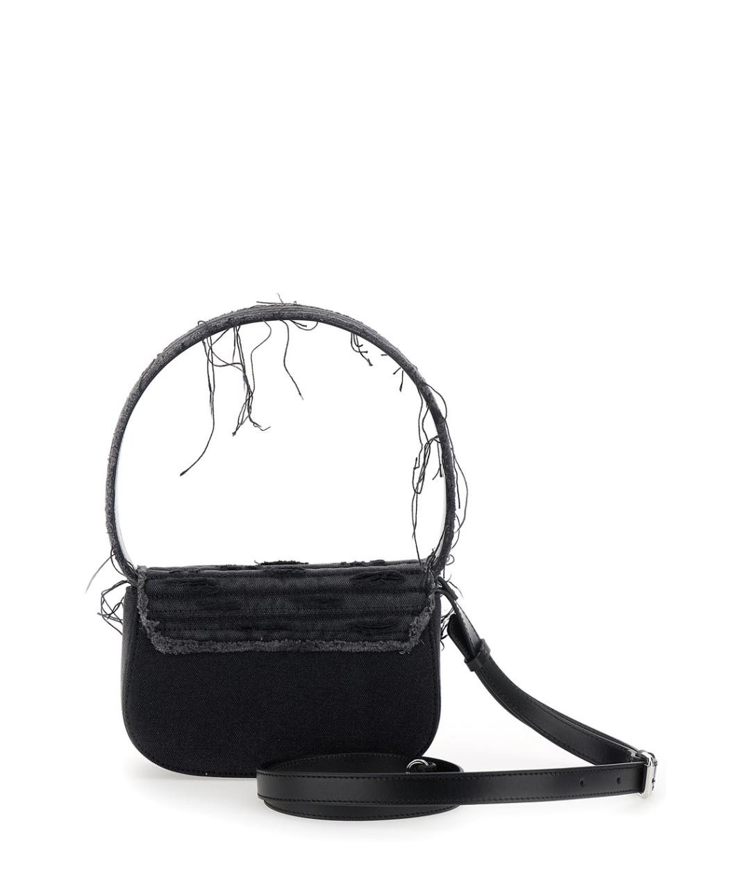 DIESEL Черная хлопковая сумка через плечо, фото 2