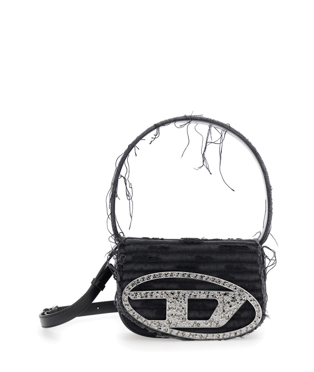 DIESEL Черная хлопковая сумка через плечо, фото 1