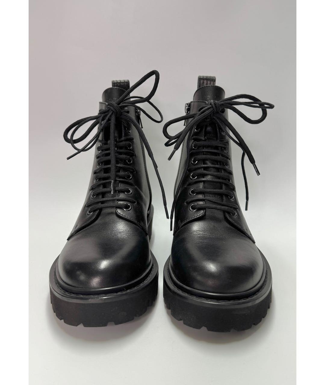 VALENTINO Черные кожаные ботинки, фото 5