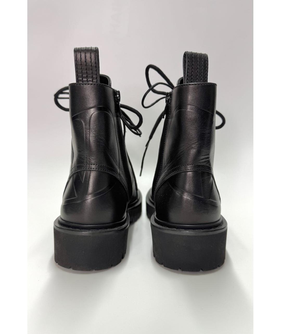 VALENTINO Черные кожаные ботинки, фото 3