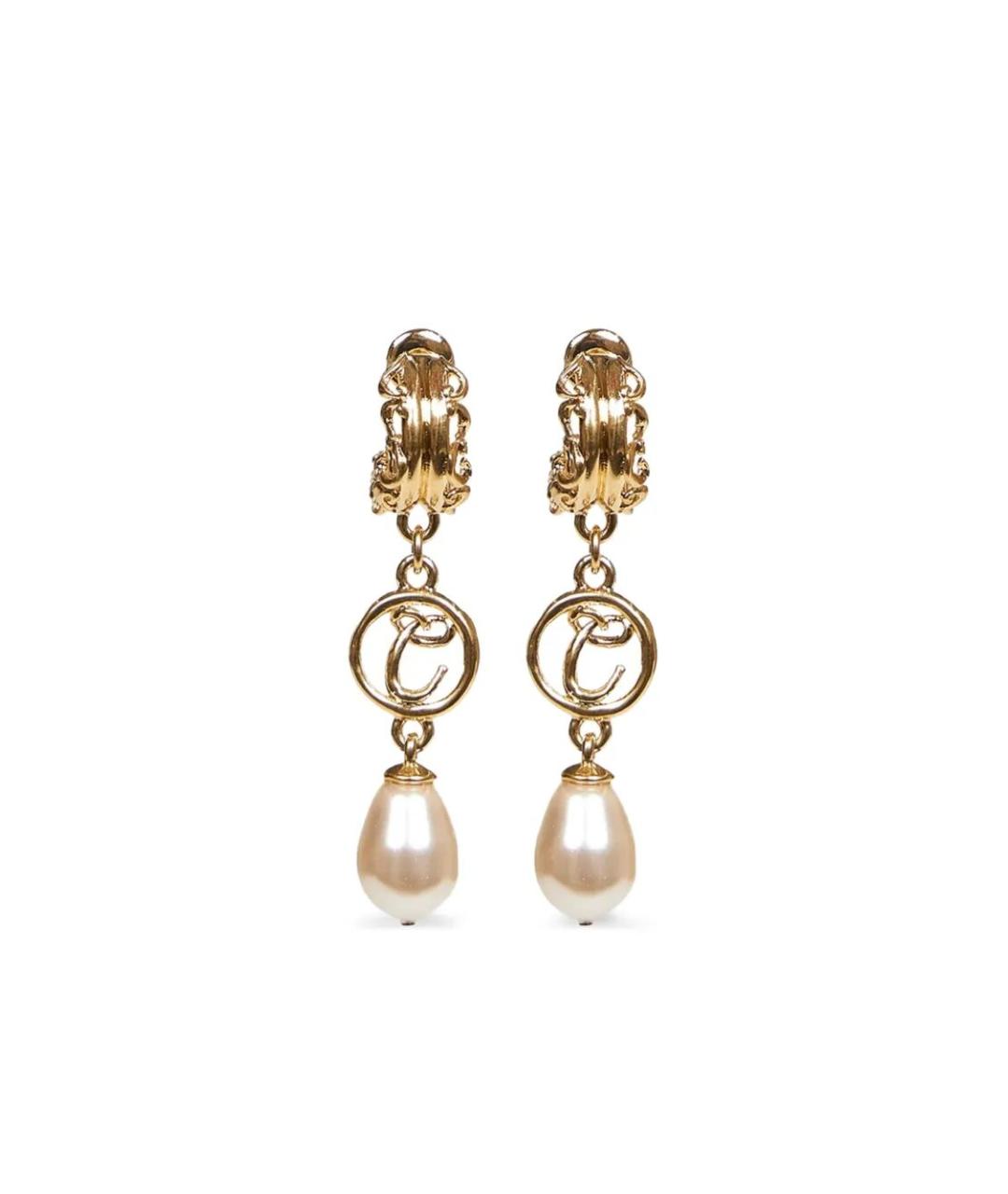 CHLOE Золотые латунные серьги, фото 1