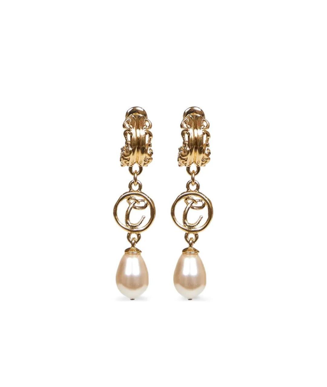CHLOE Золотые латунные серьги, фото 3