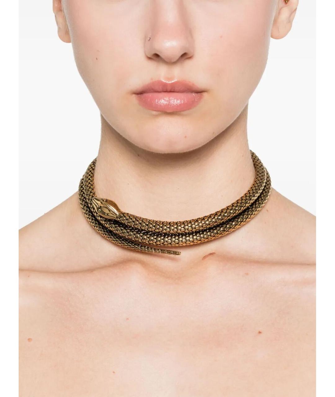 CHLOE Золотое латунное колье, фото 2