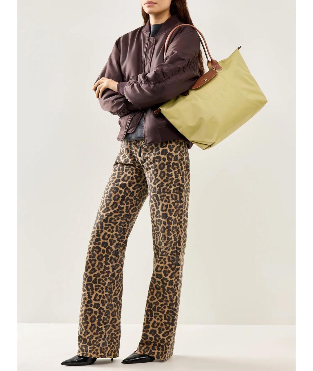 LONGCHAMP Зеленая тканевая сумка тоут, фото 6