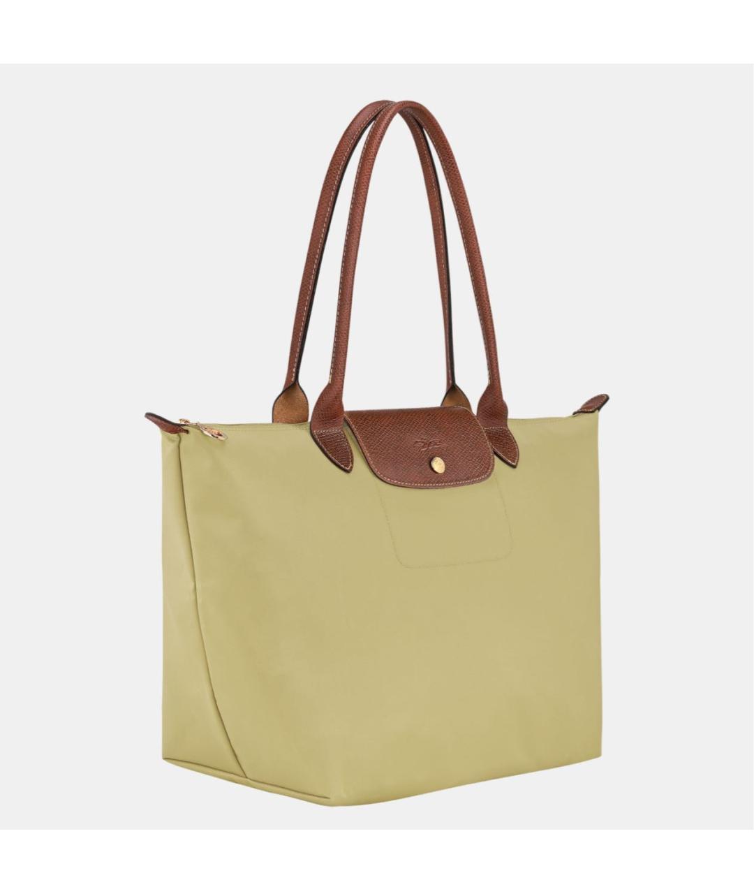 LONGCHAMP Зеленая тканевая сумка тоут, фото 2