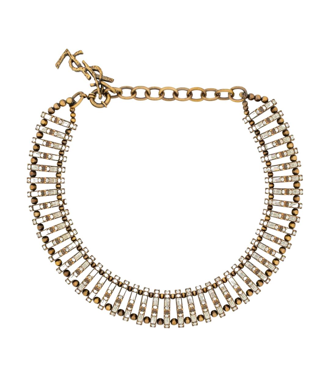 SAINT LAURENT Золотое металлическое колье, фото 1