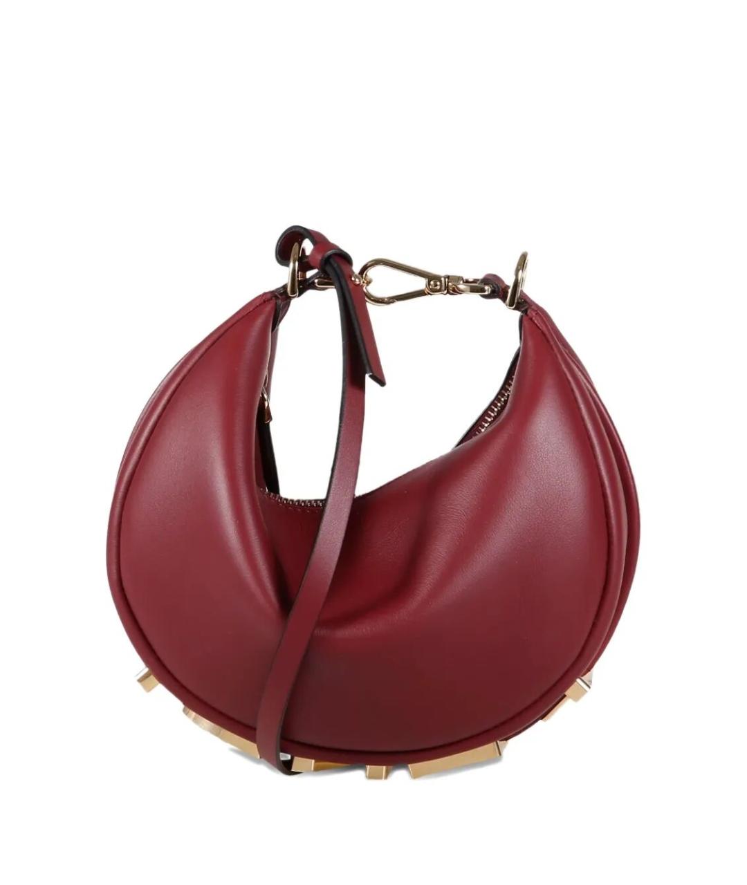 FENDI Красная кожаная сумка через плечо, фото 1